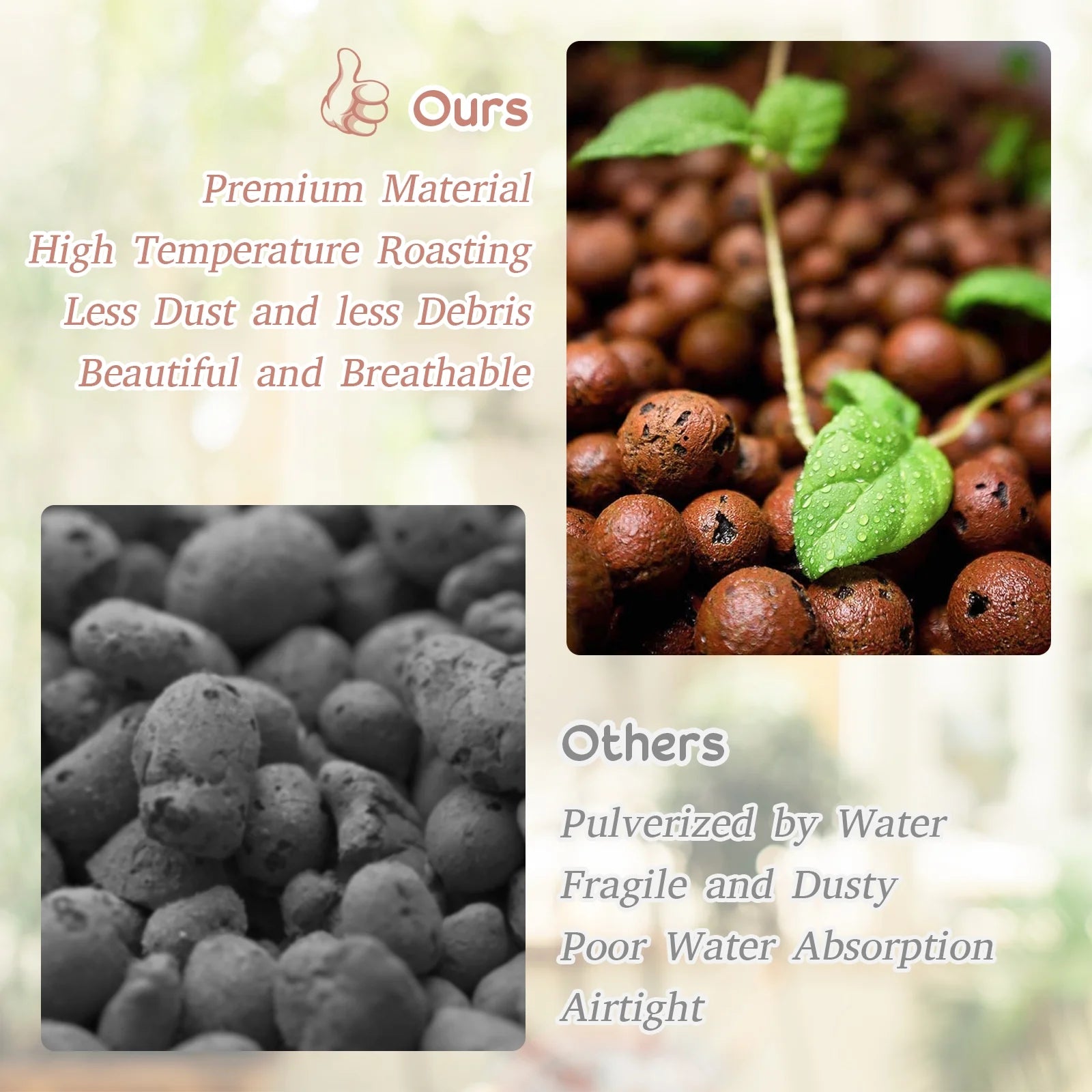 Organic LECA Clay Pebbles for Indoor Plants (8 lb)