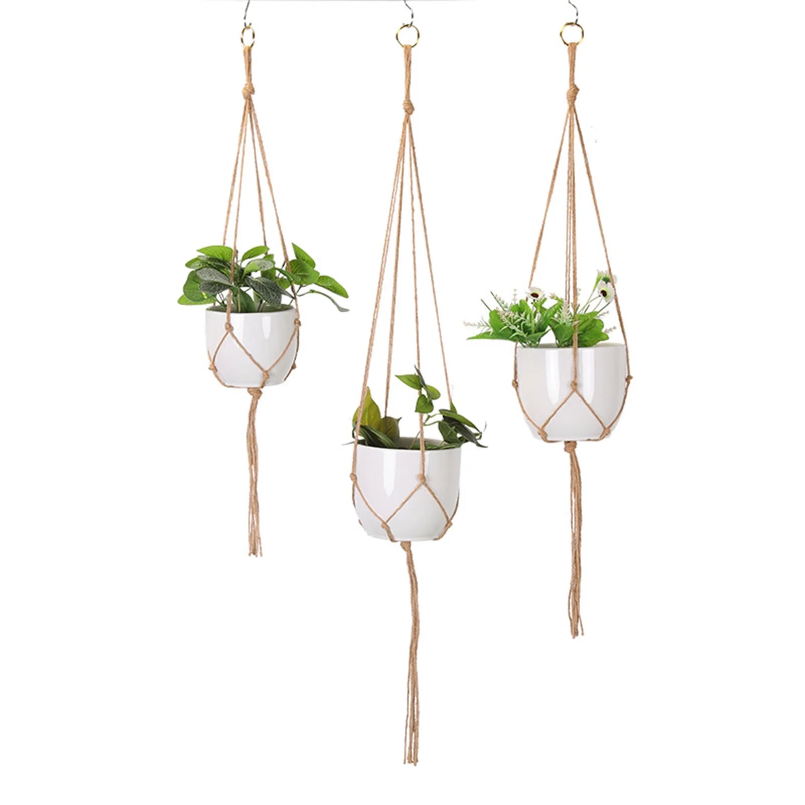 Macramé Plant Hangers (2-Piece Set)